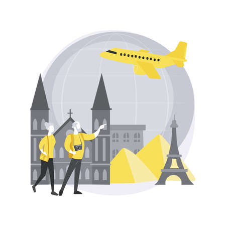 Retirement travel abstract concept vector illustration.のイラスト素材