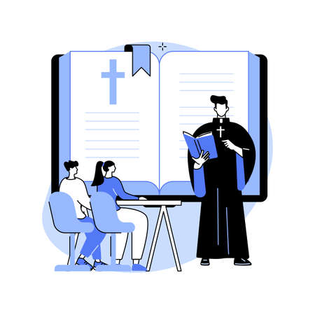 Theology abstract concept vector illustration.のイラスト素材