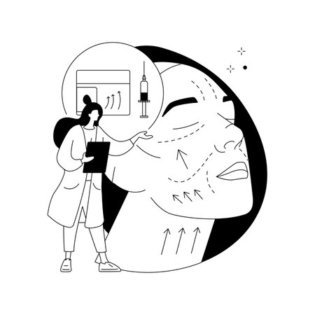 Face lifting abstract concept vector illustration.のイラスト素材
