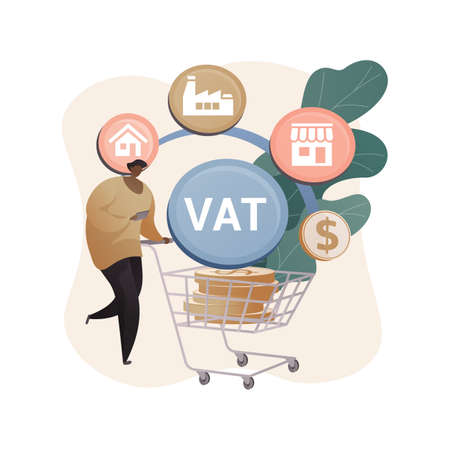 Value added tax system abstract concept vector illustration.のイラスト素材
