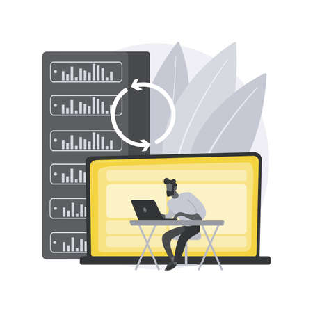 Backup server abstract concept vector illustration.のイラスト素材