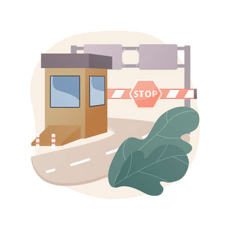 Toll road abstract concept vector illustration.