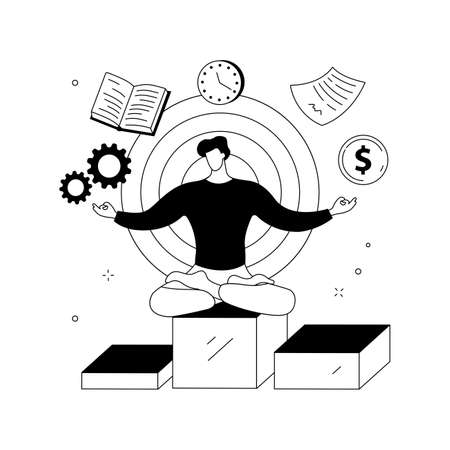 Self management abstract concept vector illustration.のイラスト素材