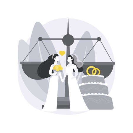 Civil union abstract concept vector illustration.のイラスト素材