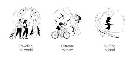 Holiday trip abstract concept vector illustrations.のイラスト素材