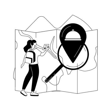 Culinary tourism abstract concept vector illustration.のイラスト素材