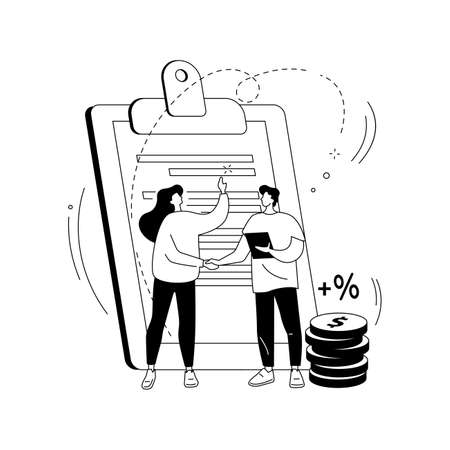 Money lending abstract concept vector illustration.のイラスト素材