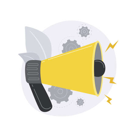 Attention abstract concept vector illustration.のイラスト素材