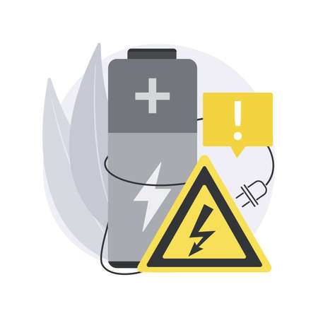 Safety battery abstract concept vector illustration.のイラスト素材
