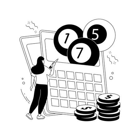 Lottery game abstract concept vector illustration.のイラスト素材