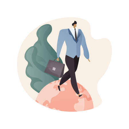 Occupational migration abstract concept vector illustration.のイラスト素材