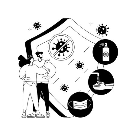 Personal hygiene rules abstract concept vector illustration.のイラスト素材