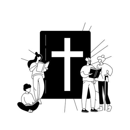 Holy bible abstract concept vector illustration.のイラスト素材