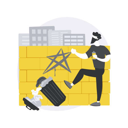 Vandalism abstract concept vector illustration.のイラスト素材