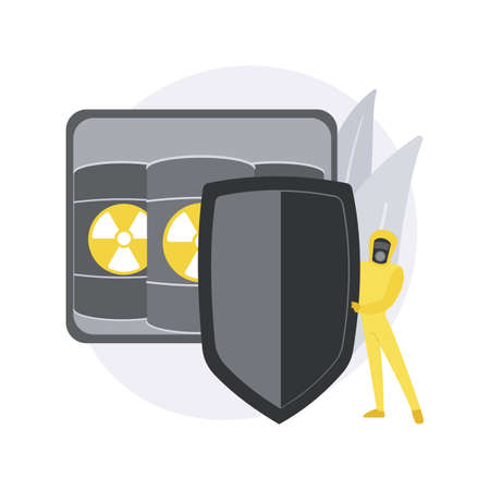 Safe storage of waste abstract concept vector illustration.のイラスト素材