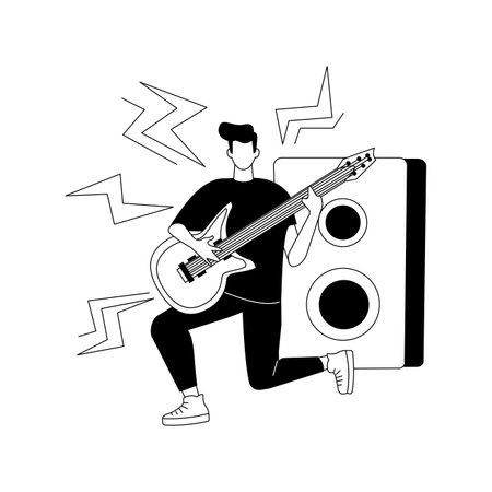 Rock music abstract concept vector illustration.のイラスト素材