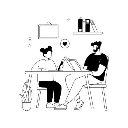 Single fathers abstract concept vector illustration.のイラスト素材