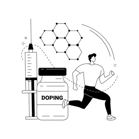 Performance drugs abstract concept vector illustration.のイラスト素材