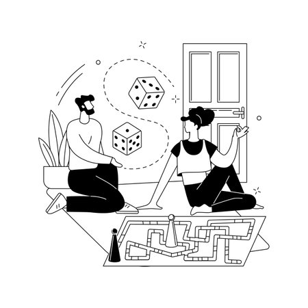 Board games abstract concept vector illustration.のイラスト素材