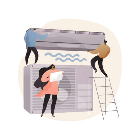 Air conditioning abstract concept vector illustration.のイラスト素材