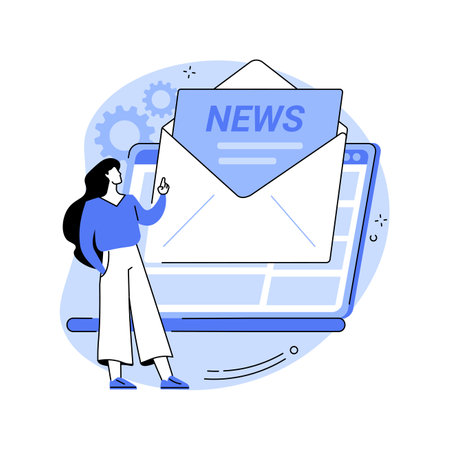 Newsletter abstract concept vector illustration.のイラスト素材