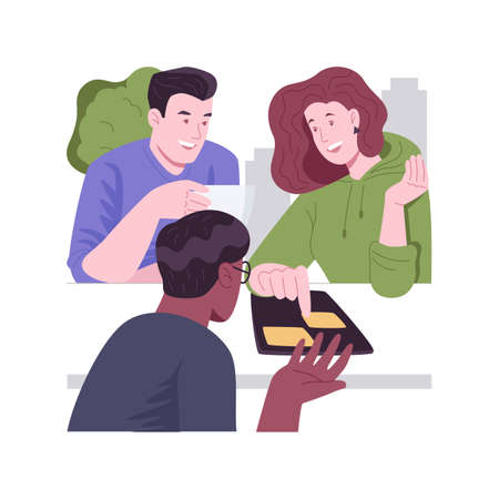 Outdoor office isolated cartoon vector illustrations.のイラスト素材