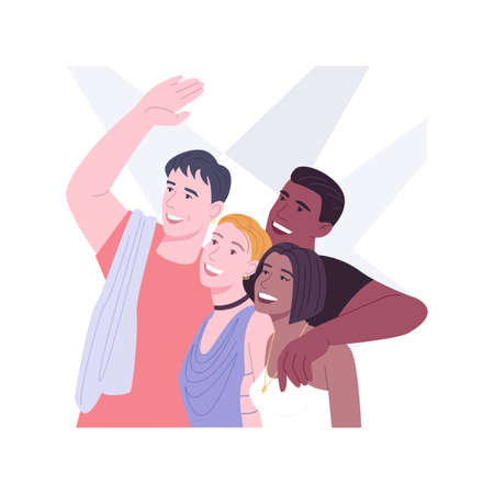 At the concert isolated cartoon vector illustrations.のイラスト素材