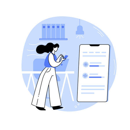 Smart office isolated cartoon vector illustrations.のイラスト素材