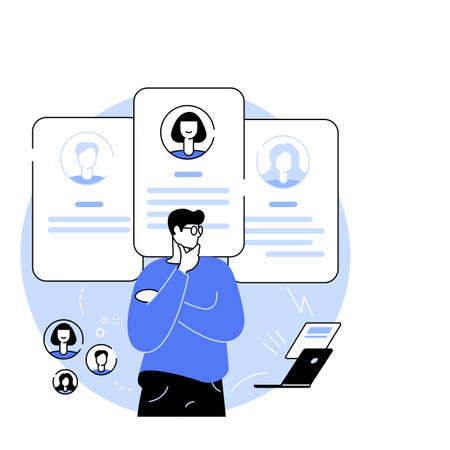 Select candidates isolated cartoon vector illustrations.のイラスト素材