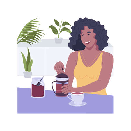 French press isolated cartoon vector illustrations.のイラスト素材