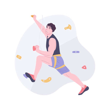 Professional climber isolated cartoon vector illustrations.のイラスト素材