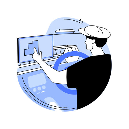 Yield monitoring isolated cartoon vector illustrations.のイラスト素材