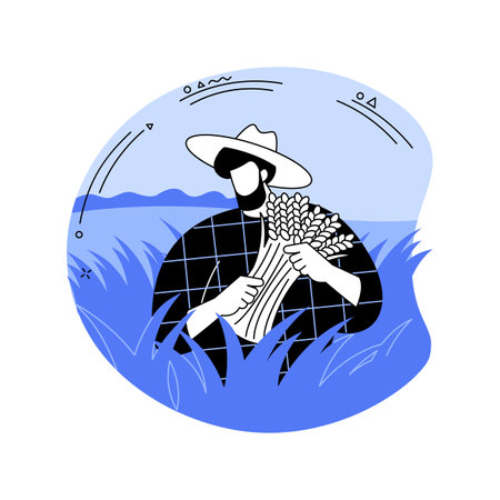 Seed farmer isolated cartoon vector illustrations.のイラスト素材