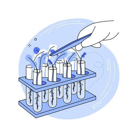 Plant breeding isolated cartoon vector illustrations.のイラスト素材