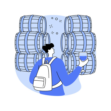 Visit cellars isolated cartoon vector illustrations.のイラスト素材