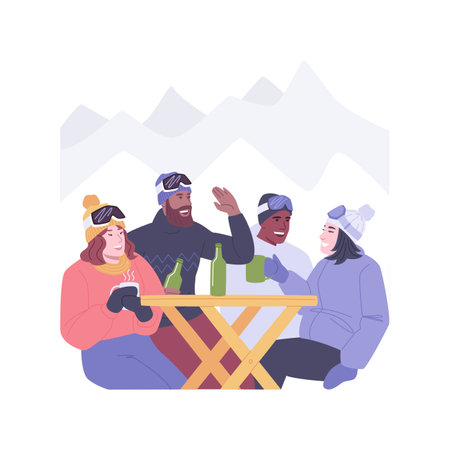 Chilling after ride isolated cartoon vector illustrations.のイラスト素材