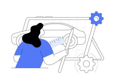 Industrial design abstract concept vector illustration.のイラスト素材