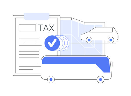 Transportation surtax abstract concept vector illustration.のイラスト素材