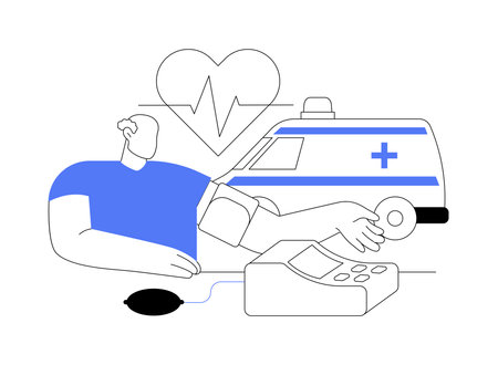 Hypertension abstract concept vector illustration.のイラスト素材