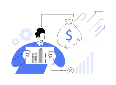 Building investment abstract concept vector illustration.のイラスト素材