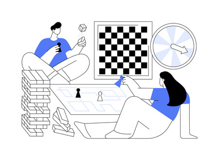 Board games abstract concept vector illustration.のイラスト素材