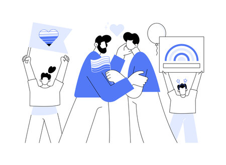 Sexuality and gender identity abstract concept vector illustration.のイラスト素材