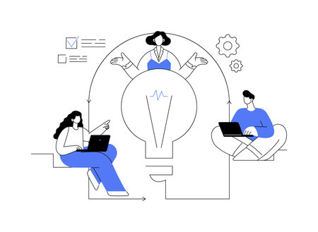 Project life cycle abstract concept vector illustration.のイラスト素材