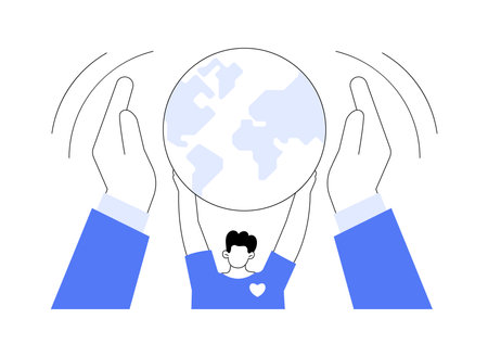 Social responsibility abstract concept vector illustration.のイラスト素材