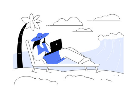 Downshifting abstract concept vector illustration.のイラスト素材