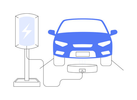 Wireless charger abstract concept vector illustration.のイラスト素材