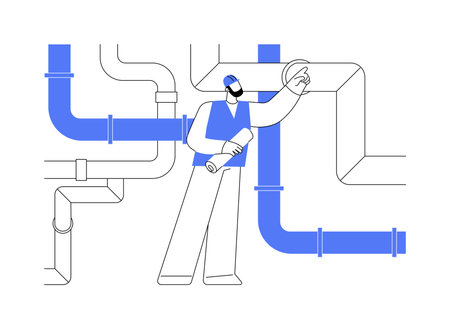 Wastewater management abstract concept vector illustration.のイラスト素材