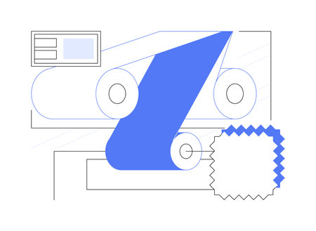 Adhesive bonded fabrics abstract concept vector illustration.のイラスト素材