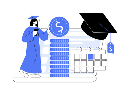 Student loan payments deferred abstract concept vector illustration.のイラスト素材