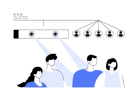 People counter system abstract concept vector illustration.のイラスト素材